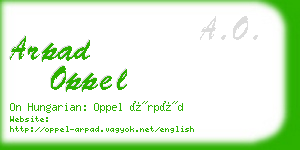 arpad oppel business card